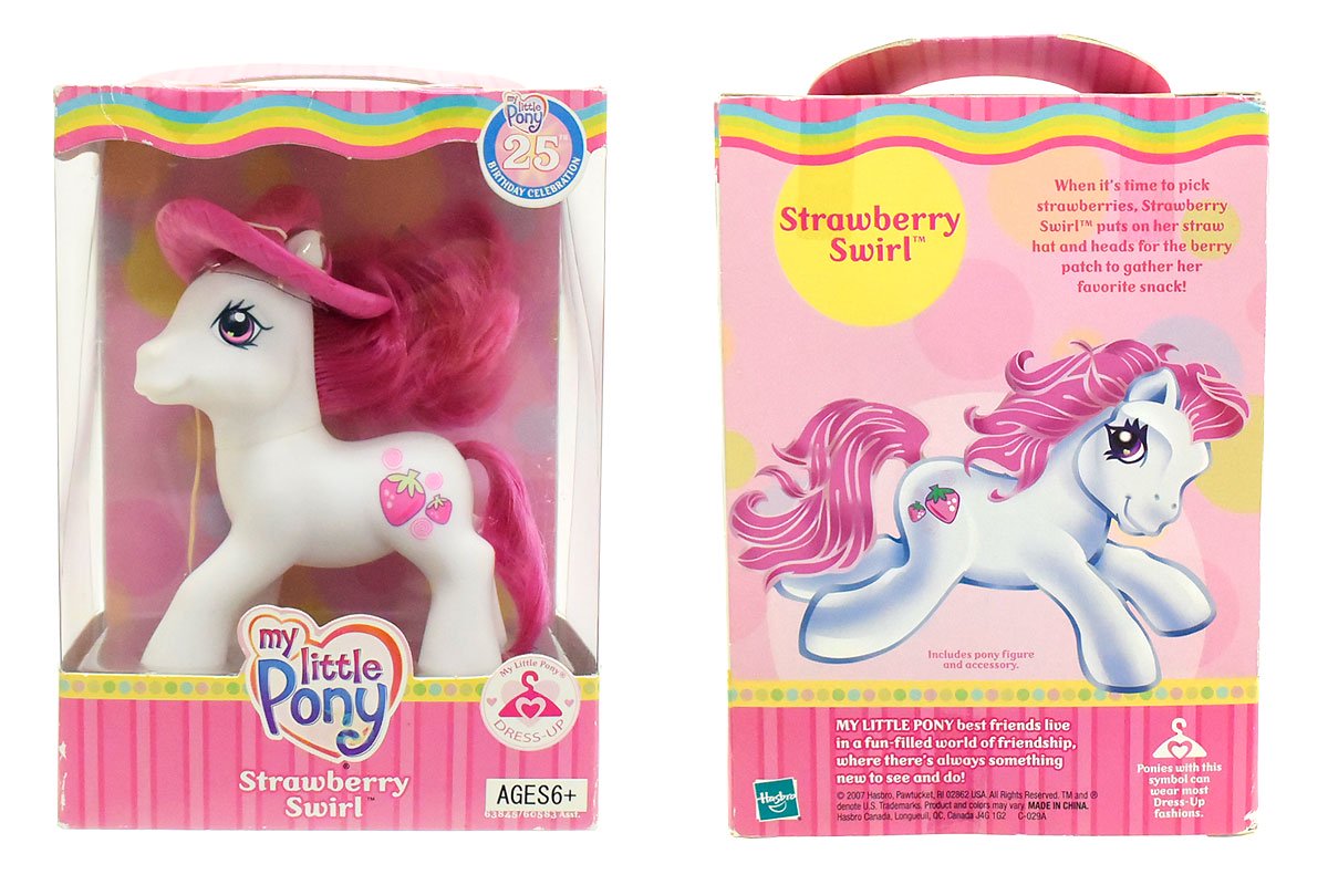 My Little Pony/マイリトルポニー G3・Strawberry Swirl/ストロベリースワール・ホワイト・イチゴ 【パッケージ入り】 -  KNot a TOY/ノットアトイ