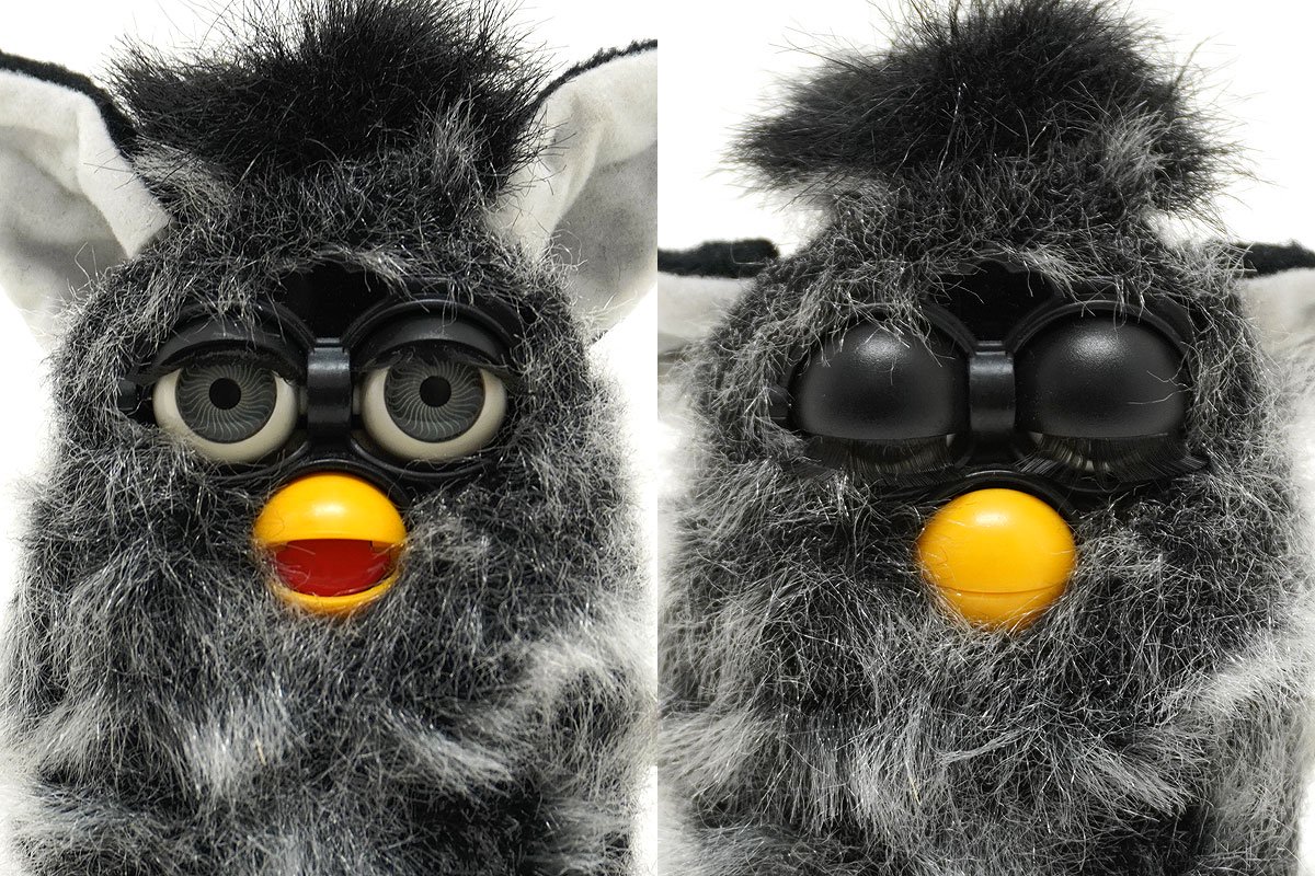 Furby/ファービー・TOMY/トミー(Tiger Electronics/タイガーエレクトロニクス)・ブラック×グレー×ホワイト・Mink/ミンク・日本語ver  - KNot a TOY/ノットアトイ