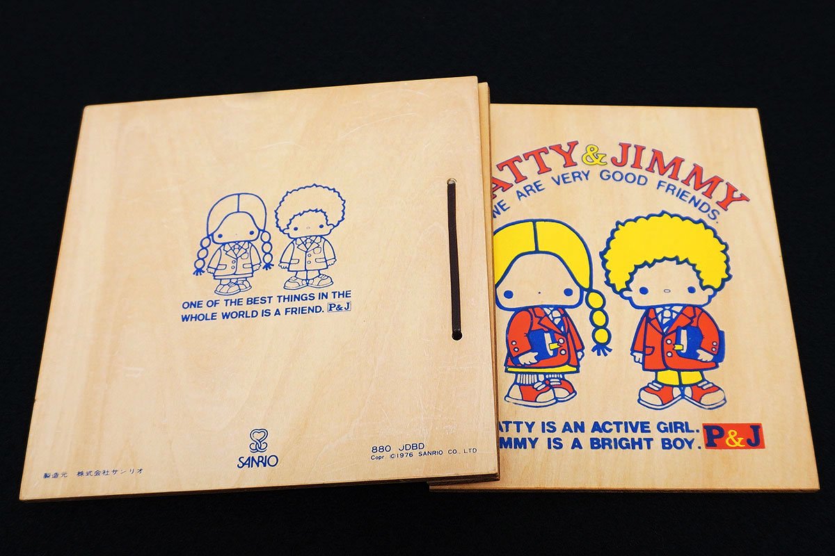 Patty and Jimmy/パティ＆ジミー・Notebook・木製カバー付きノート・1976年 - KNot a TOY/ノットアトイ