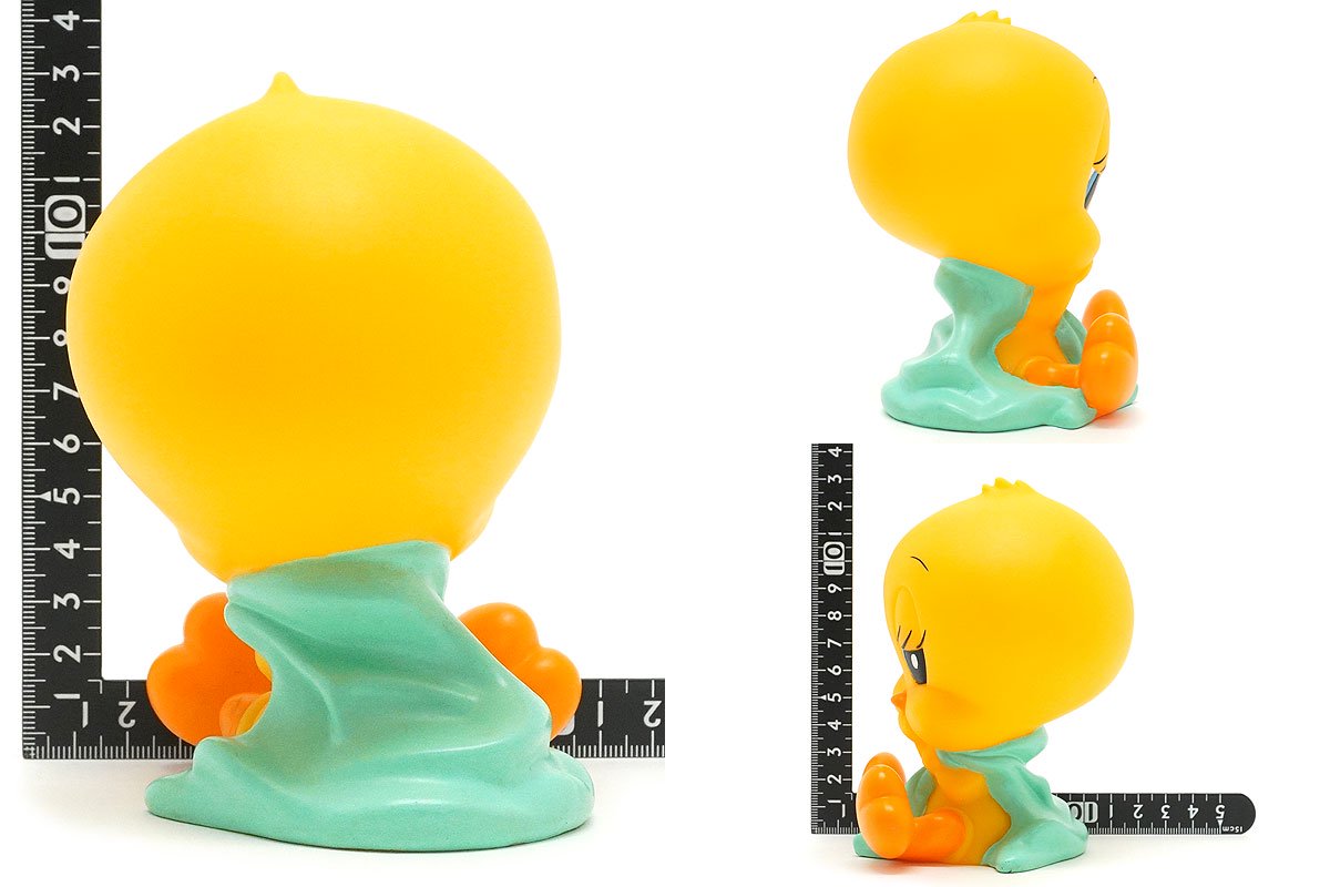 WB/ワーナーブラザース・LOONEY TUNES/ルーニーテューンズ・TYCO/タイコ・SQUEAKY TOY/スクイーキートイ/笛入りソフビ フィギュア「Tweety/トゥイーティー安心毛布」94年 - KNot a TOY/ノットアトイ