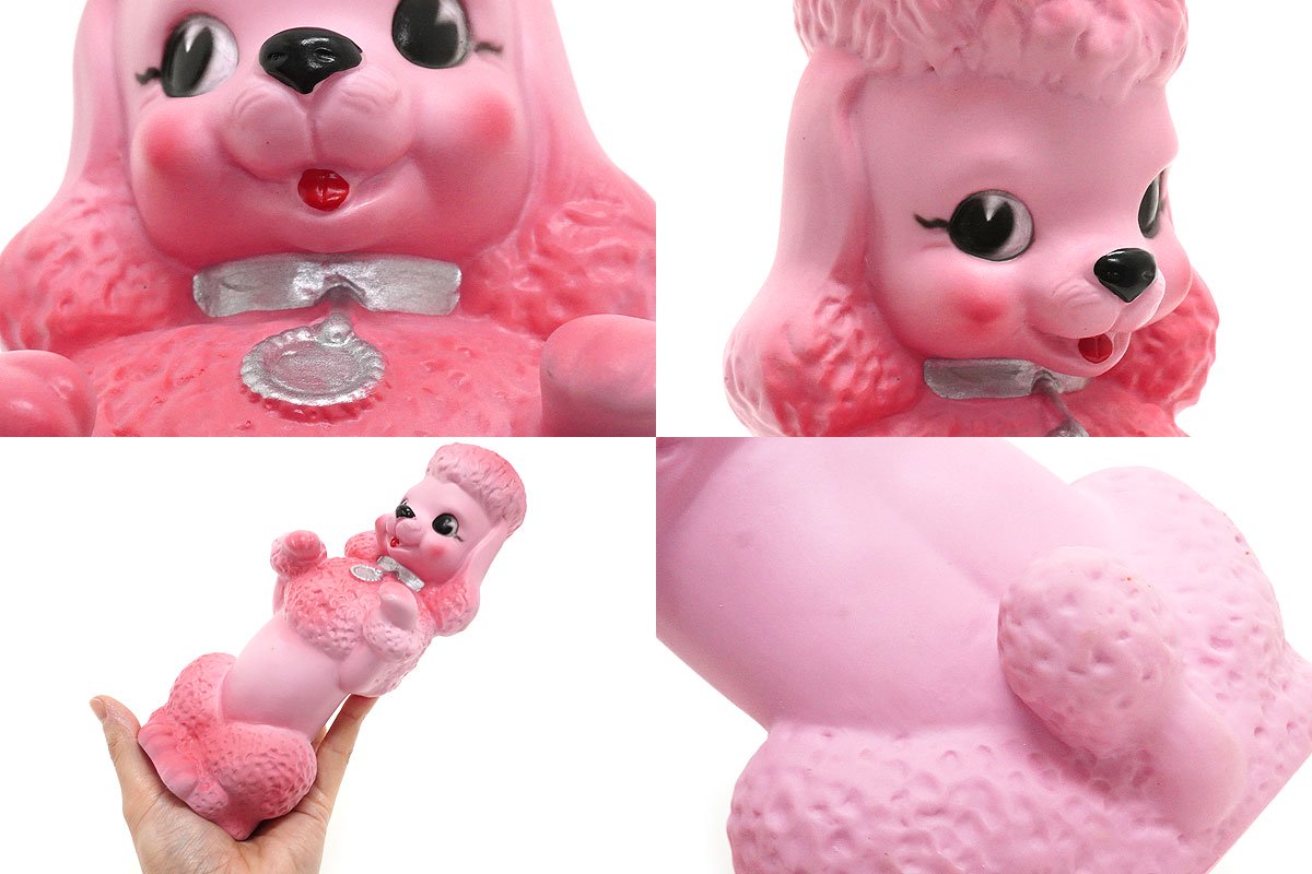 Poodle Squeeze Doll/プードルスクイーズドール・ラバー・ソフビ・フィギュア・ピンク・Replica/レプリカ・高さ約20.5cm -  KNot a TOY/ノットアトイ