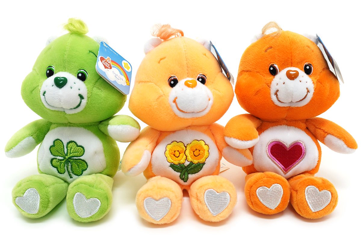 Care Bears/ケアベア・ぬいぐるみ・Collectable Friends/コレクタブルフレンズ9体セット・20th・20周年記念・8inch/座った状態で16cm・2002年・箱付き  - KNot a TOY/ノットアトイ