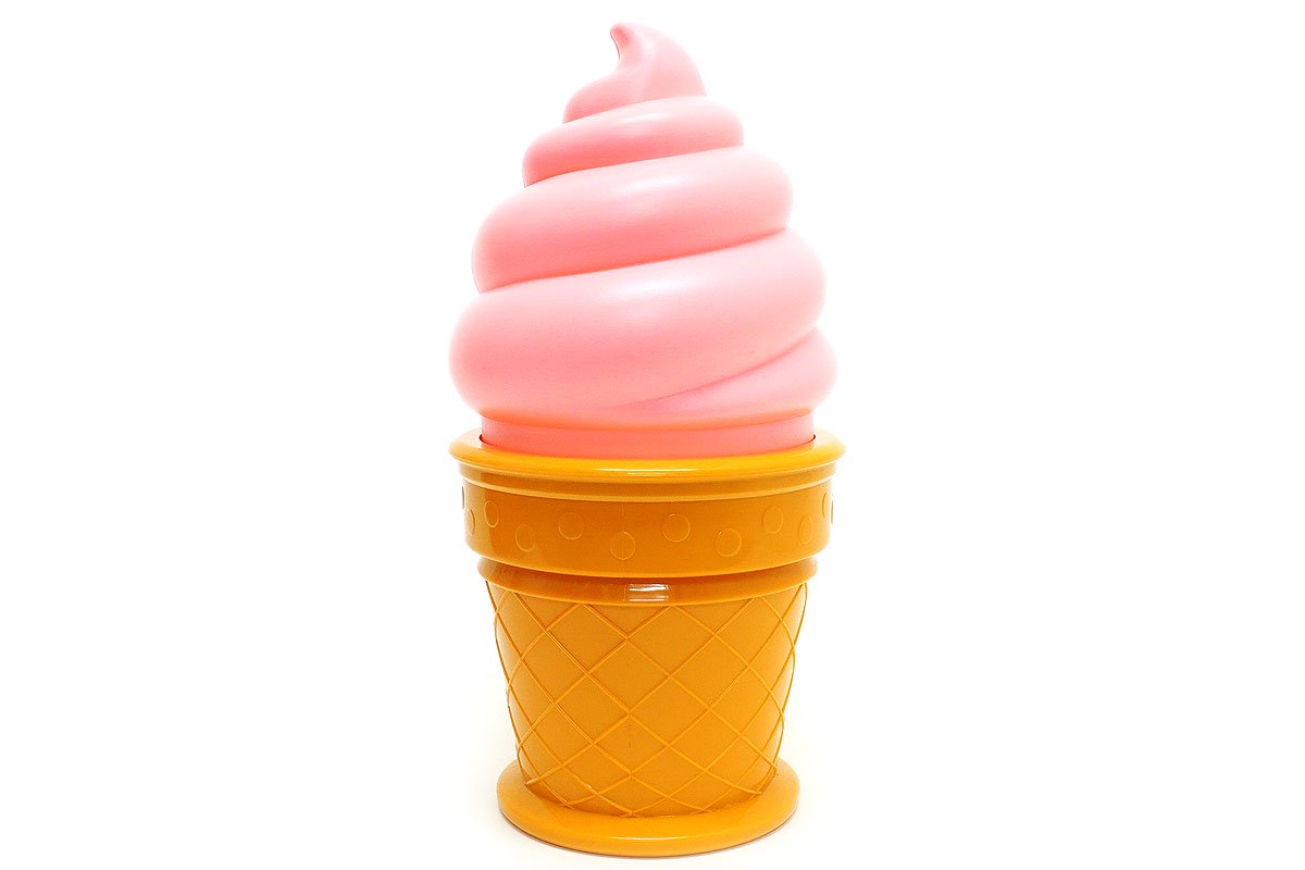 Soft Serve Ice Cream Cone Light・ソフトクリーム型プッシュライト/ランプ・Strawberry/ストロベリー・高さ/約24.5cm  - KNot a TOY/ノットアトイ