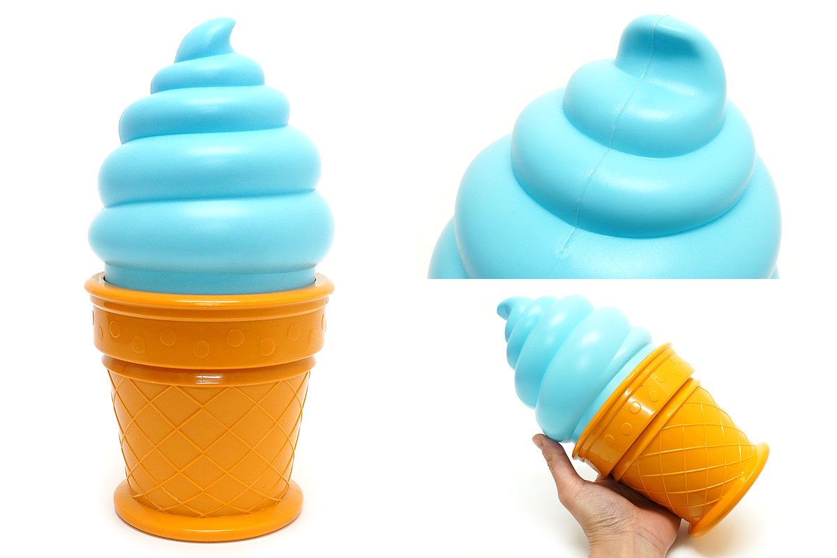 Soft Serve Ice Cream Cone Light・ソフトクリーム型プッシュライト/ランプ・Soda/ソーダ・高さ/約24.5cm -  KNot a TOY/ノットアトイ