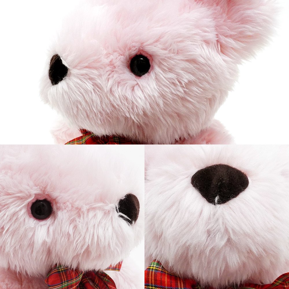 Pink Bear/ピンクベア/クマ・Plush/ぬいぐるみ・座った状態で約30cm/全長約45cm・SHINADA company/シナダカンパニー・レトロ  - KNot a TOY/ノットアトイ