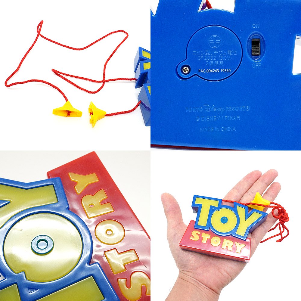 Tokyo Disney Resort 東京ディズニーリゾート Lighet Up ライトアップ 光るおもちゃ Toy Story Logo トイストーリーロゴ ライティングネックレス ペンダント Knot A Toy ノットアトイ