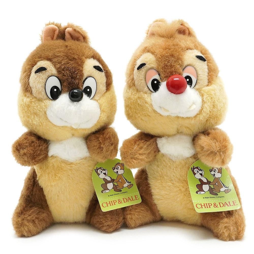 Tokyo Disneyland/東京ディズニーランド・CHIP&DALE/チップとデール・Plush/プラッシュ/ぬいぐるみ2体セット・紙タグ付き  - KNot a TOY/ノットアトイ