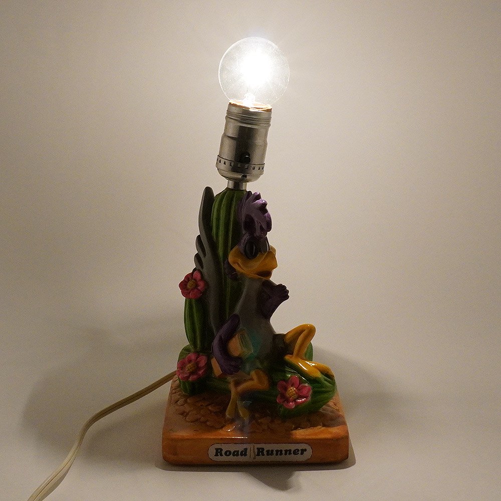 WB/ワーナーブラザーズ・LOONEY TUNES/ルーニーテューンズ・Holiday  Fair/ホリデーフェア・陶磁器製Lamp/ランプ/照明機器「ROAD RUNNER/ロードランナー」1970年 - KNot a TOY/ノットアトイ