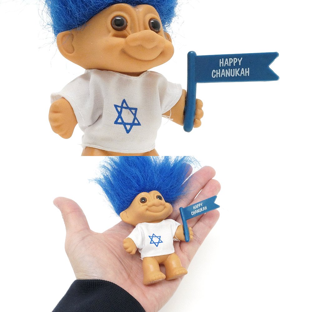 TROLL/トロール人形・RUSS/ラス 「Blue/ブルー/青・S・Flag/フラッグ・HAPPY CHANUKAH/ハッピーハヌカー・六芒星」 -  KNot a TOY/ノットアトイ