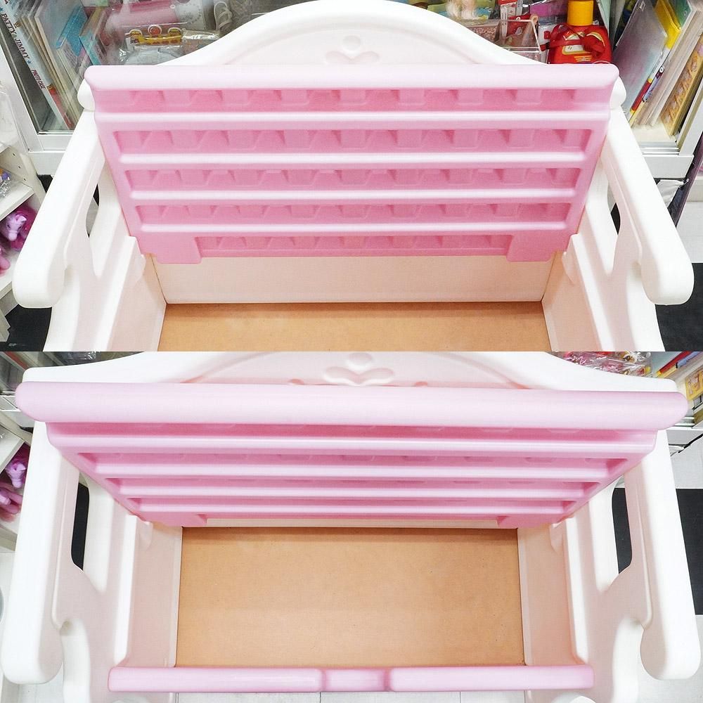 Little tikes pink bench deals toy box