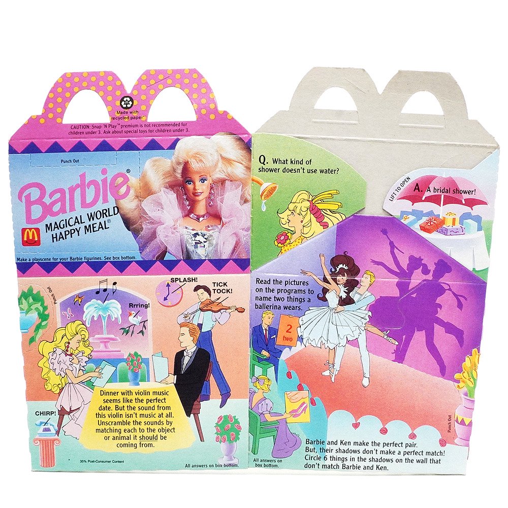 バービーグッズ5点セット・Barbie・Hair Accessory/ヘアアクセサリー(人間用)・McDonald's/マクドナルド・Happy  Meal Box/ハッピーミールボックス・1990年代 - KNot a TOY/ノットアトイ