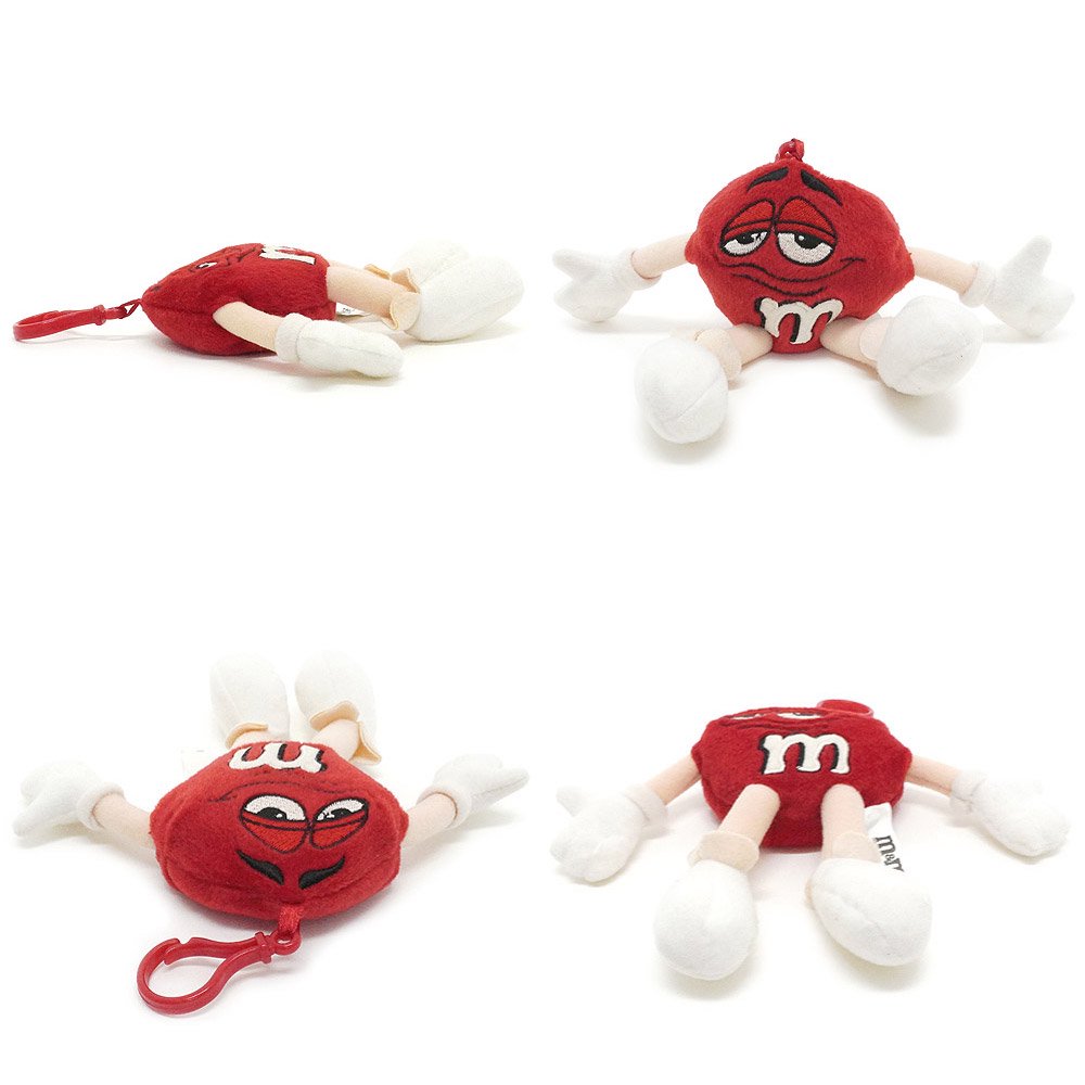 Mu0026M'S/エム＆エムズ・Bean Bag/ビーンバッグ・Plush Key Chain/プラッシュキーチェーン・ぬいぐるみキーホルダー・Red/レッド/赤・ダメージ有  - KNot a TOY/ノットアトイ