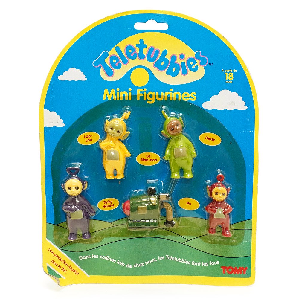 Teletubbies/テレタビーズ・Mini Figurines・ミニフィギュア5体セット・1996年・TOMY・パッケージダメージ - KNot  a TOY/ノットアトイ