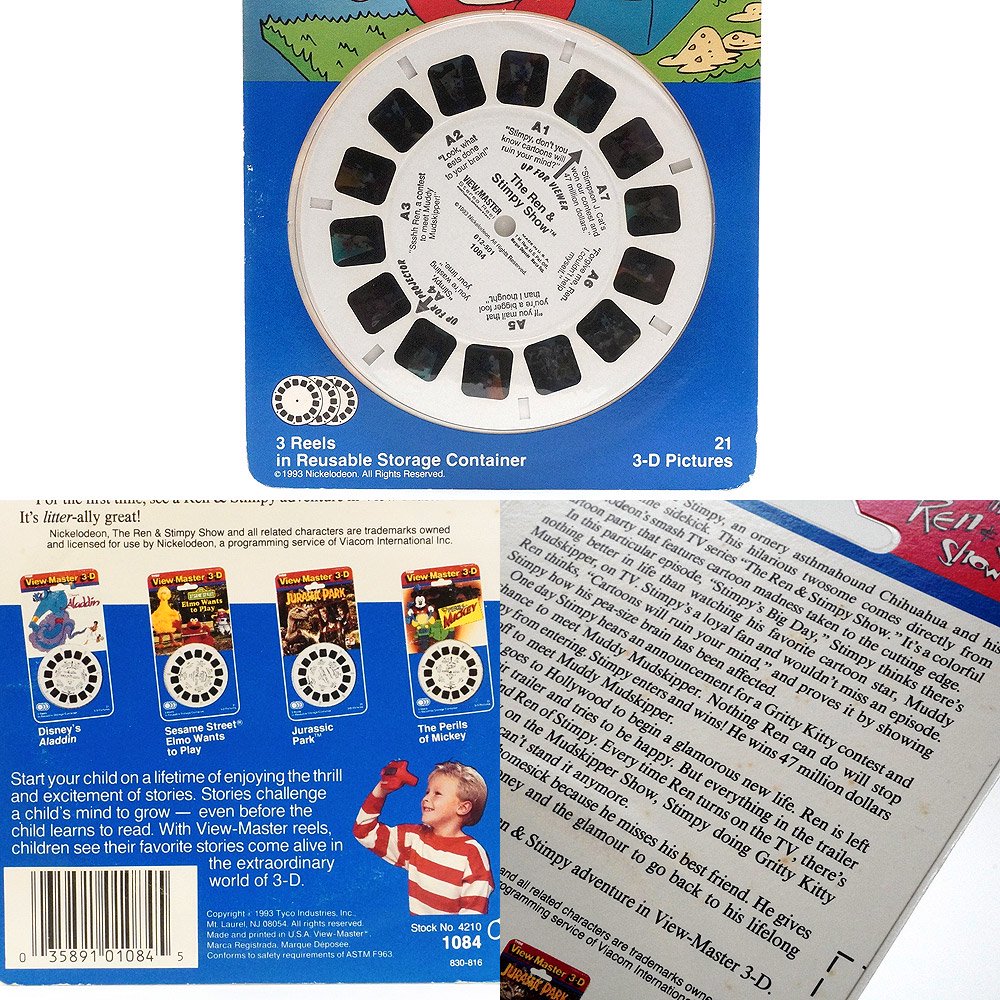 TYCO/タイコ・View-Master 3-D/ビューマスター・REEL/専用リール「Nickelodeonニコロデオン・The Ren and  Stimpy Showレンとスティンピー」未開封・A - KNot a TOY/ノットアトイ