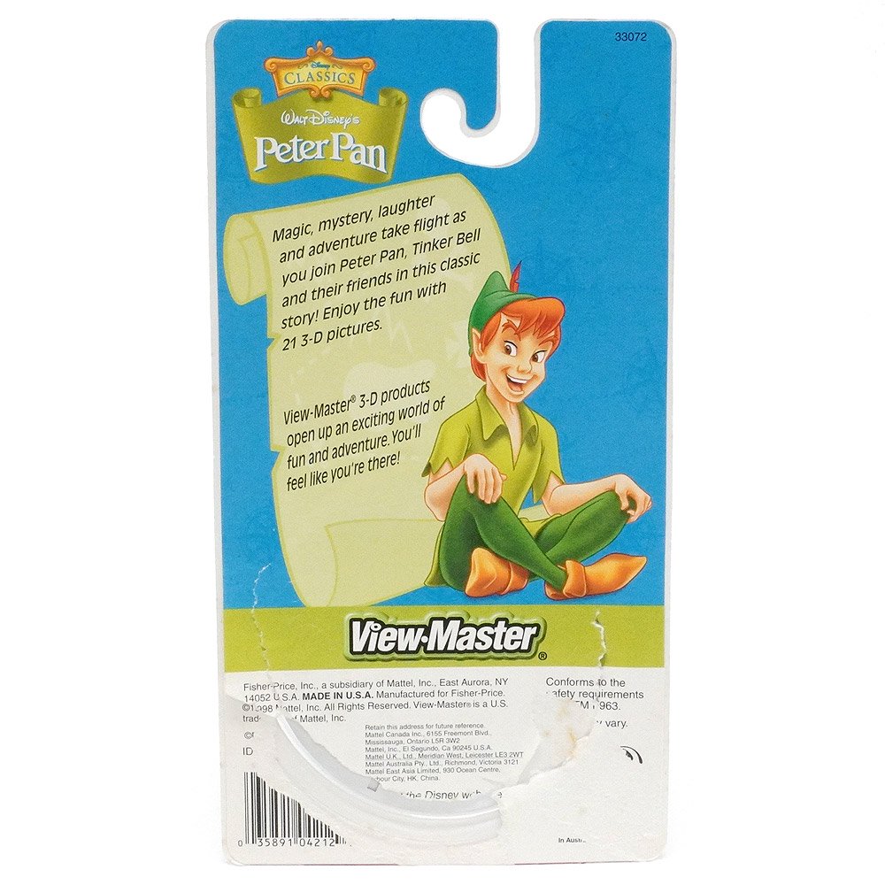 Fisher-Price/フィッシャープライス・View-Master/ビューマスター・3-D専用リール「Disney  CLASSICS/ディズニークラシックス・Peter Pan/ピーターパン」開封 - KNot a TOY/ノットアトイ