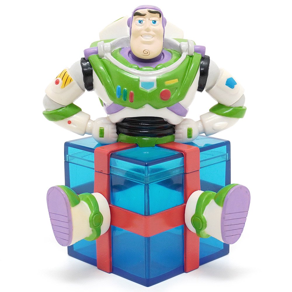 Disney store/ディズニーストア・TOY STORY/トイストーリー・Figure Case Candy/フィギュア ケースキャンデー/お菓子/小物入れ「BUZZ/バズライトイヤー」ダメージ有 - KNot a TOY/ノットアトイ