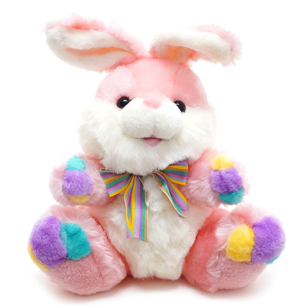 Bunny/バニー/ウサギ・Plush/ぬいぐるみ・ピンク×ホワイト・(耳除く)高