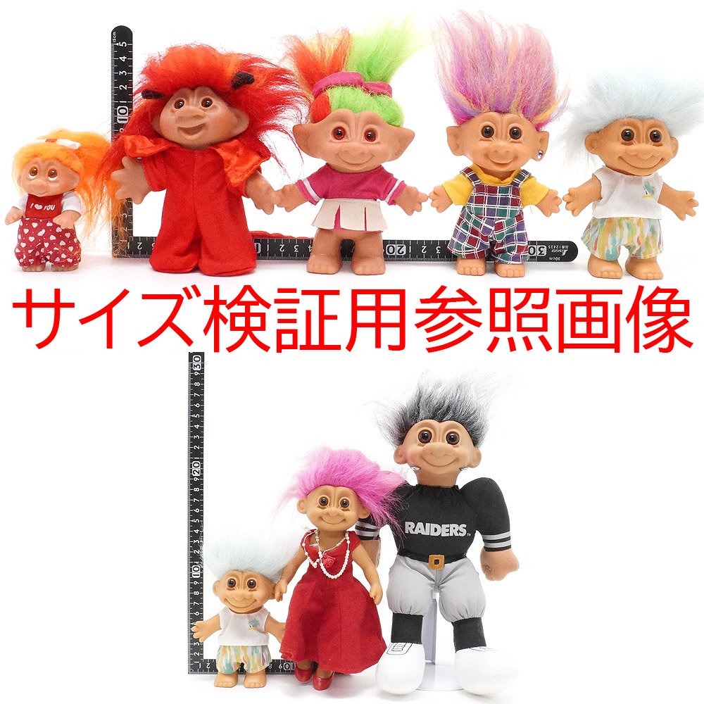 TROLL/トロール人形・RUSS/ラス 「ピンク/Tracey Troll・トレイシートロール (MLサイズ)/Red  Dress・レッドドレス/可動」 歪み/色抜け＆移りダメージ有 - KNot a TOY/ノットアトイ