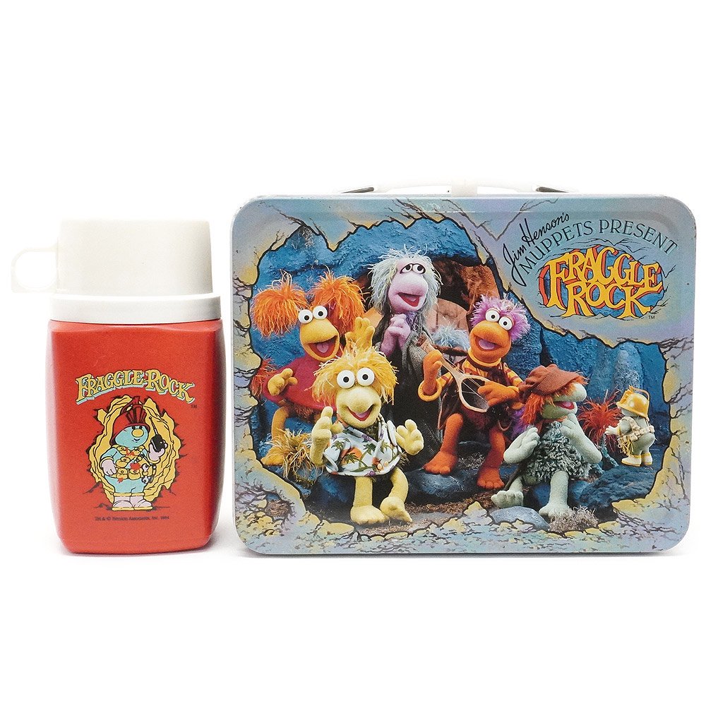 Jim Henson/ジムヘンソン・FRAGGLE ROCK/フラグルロック・THERMOS/サーモス・ランチボックス＆水筒(Metal Lunch  Box/メタル・Tin/ティン/缶)ダメージ有・2 - KNot a TOY/ノットアトイ