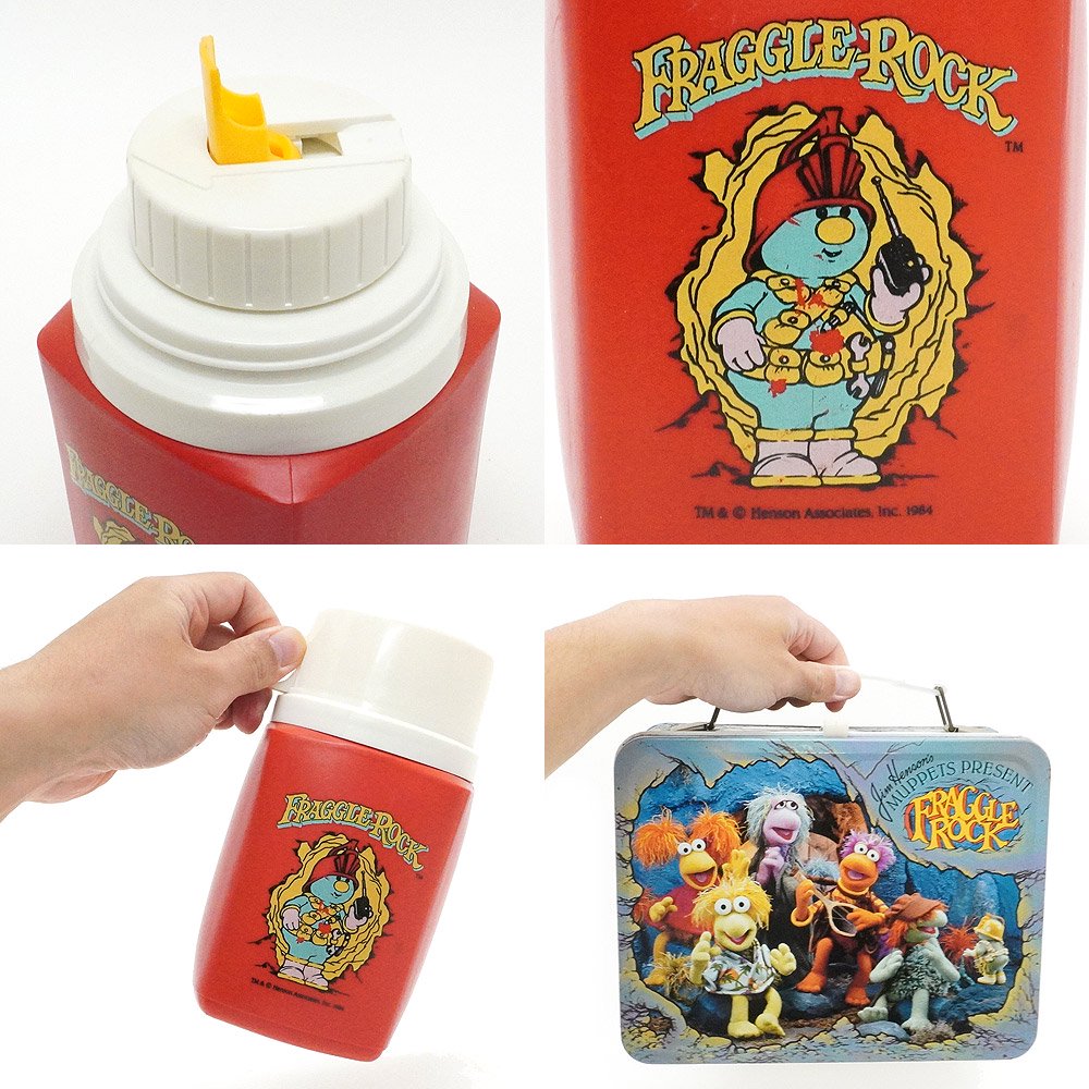 Jim Henson/ジムヘンソン・FRAGGLE ROCK/フラグルロック・THERMOS/サーモス・ランチボックス＆水筒(Metal Lunch  Box/メタル・Tin/ティン/缶)ダメージ有・2 - KNot a TOY/ノットアトイ