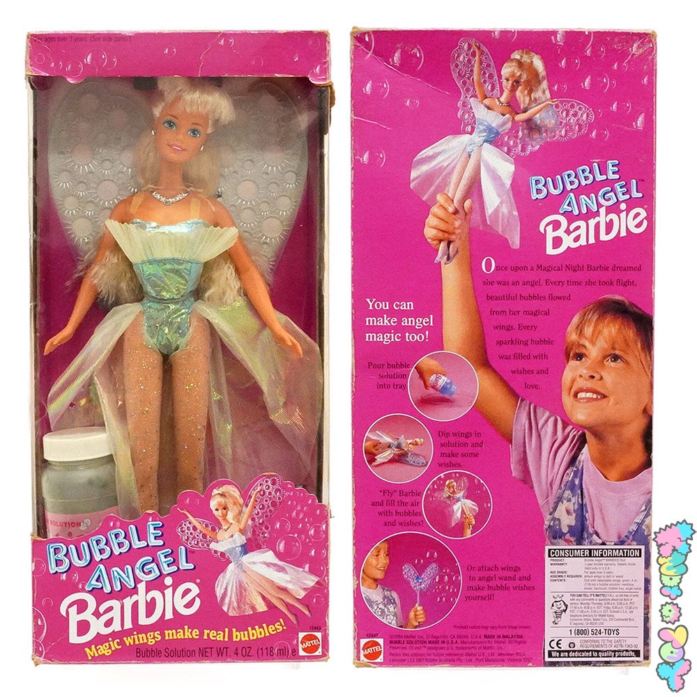 BUBBLE ANGEL Barbie 1994 KNot a TOY