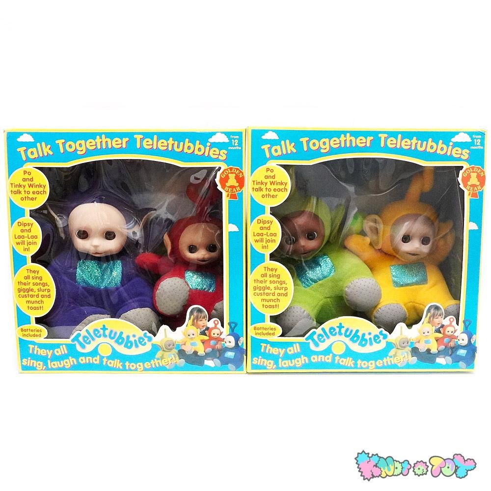 Teletubbies/テレタビーズ・Talk Together Teletubbies・トーキング・連動して喋るぬいぐるみ4体セット・箱入り・1996年・Golden  Bear - KNot a TOY/ノットアトイ