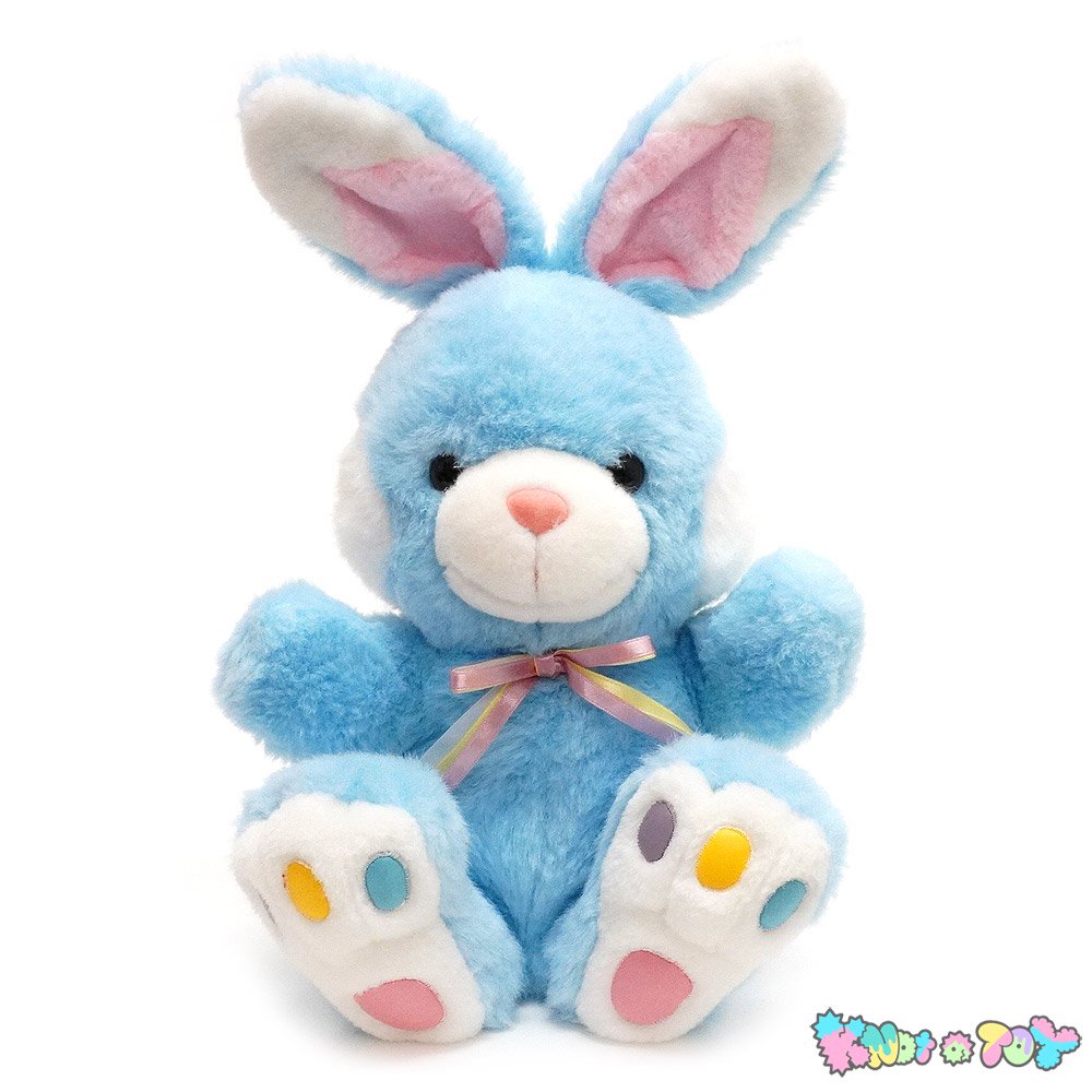 Blue Bunny/ブルーバニー・ウサギ・Plush/ぬいぐるみ・(耳除く/座った 