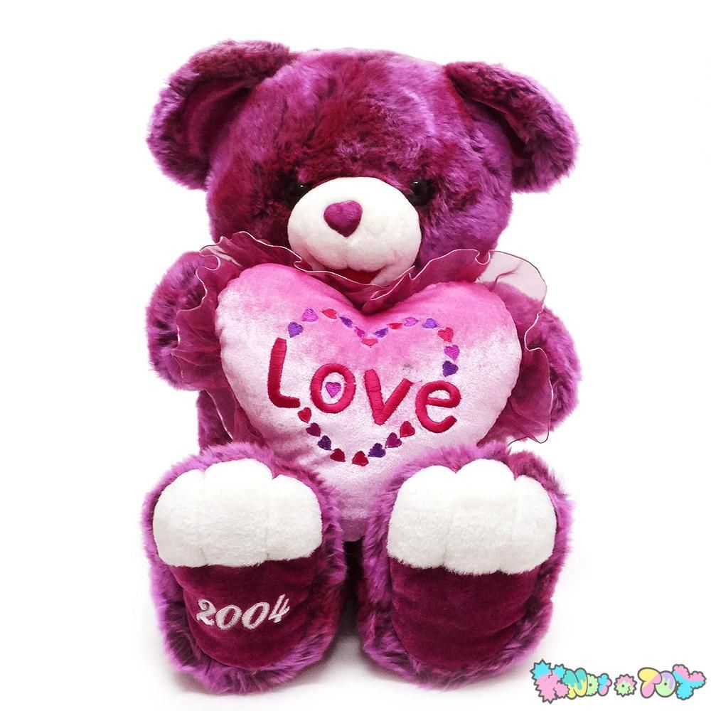 Valentine Bear/バレンタインベア・クマ・Plush/ぬいぐるみ・マゼンタ