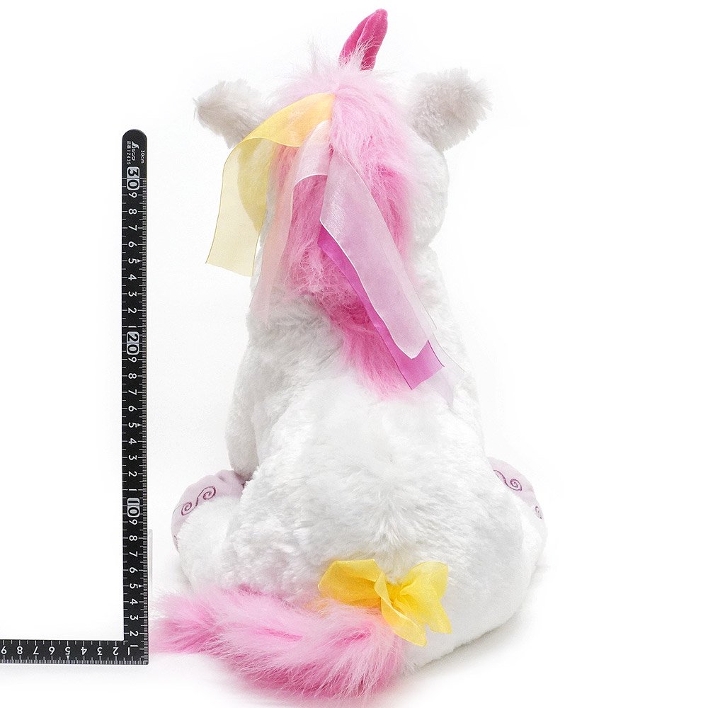 Unicorn/ユニコーン・ぬいぐるみ・ホワイト×ピンク・(鼻先からお尻まで)約42cm・TOYSRUS・2012年 - KNot a  TOY/ノットアトイ