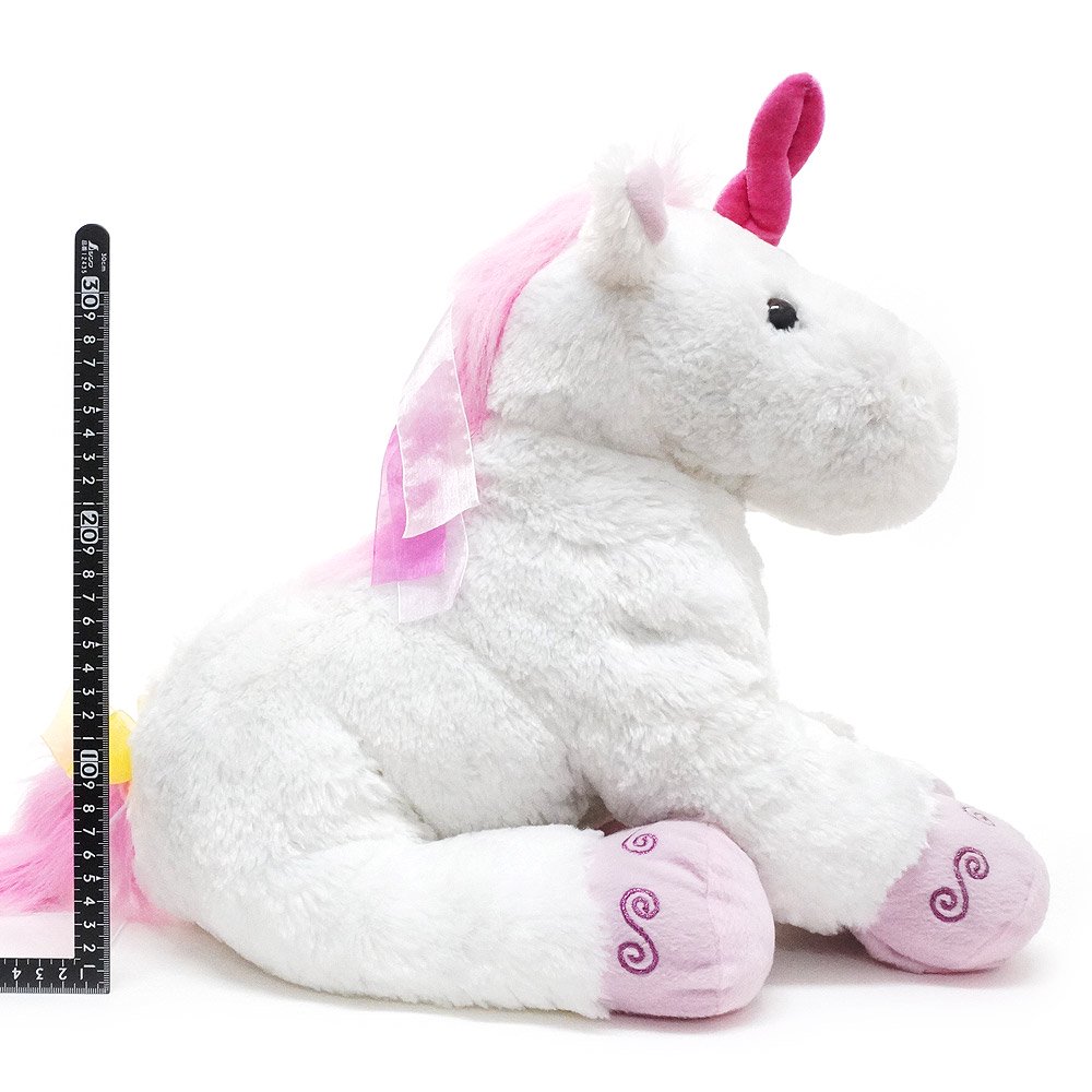 a　Unicorn/ユニコーン・ぬいぐるみ・ホワイト×ピンク・(鼻先からお尻まで)約42cm・TOYSRUS・2012年　KNot　TOY/ノットアトイ