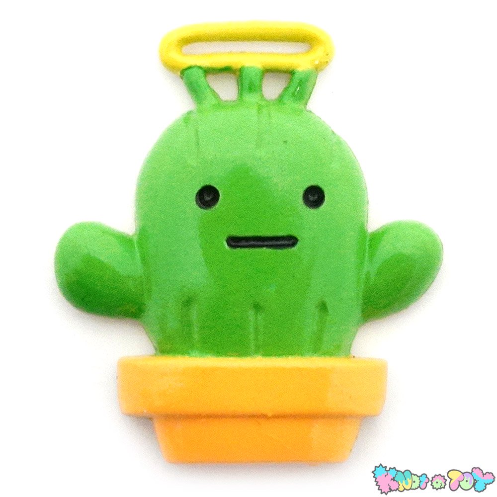 TAMAGOTCHI・ANGEL GOTCHI/てんしっちのたまごっち・BANDAI/バンダイ・ガシャポン /カプセルトイ(ガチャ)・彩色マスコットマグネット・くっつくんです2「さぼてんし」1997年 - KNot a TOY/ノットアトイ