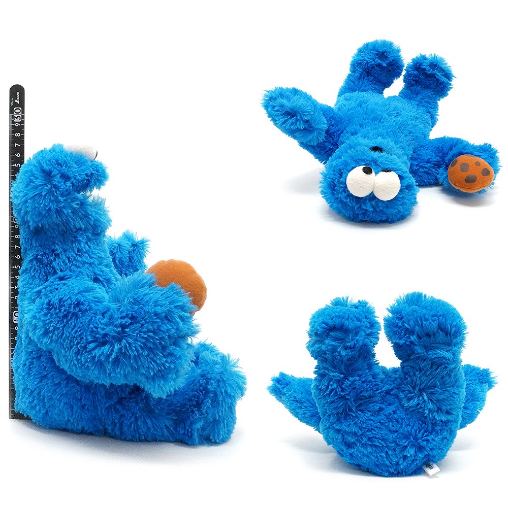 セサミストリート・UNIVERSAL STUDIOS JAPAN/ユニバーサルスタジオジャパン・ビーンバッグ・ぬいぐるみ「Cookie Monster/ クッキーモンスター」2008年・座り26.5cm - KNot a TOY/ノットアトイ