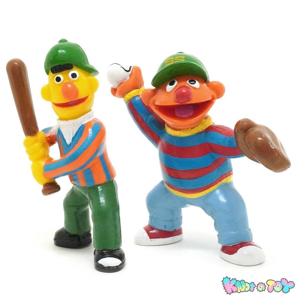 SESAME STREET/セサミストリート・APPLAUSE/アプローズ・PVC Figure/フィギュア 「Ernieu0026Bart/アーニー＆バート・Baseball/ベースボール/野球2体セット」  - KNot a TOY/ノットアトイ