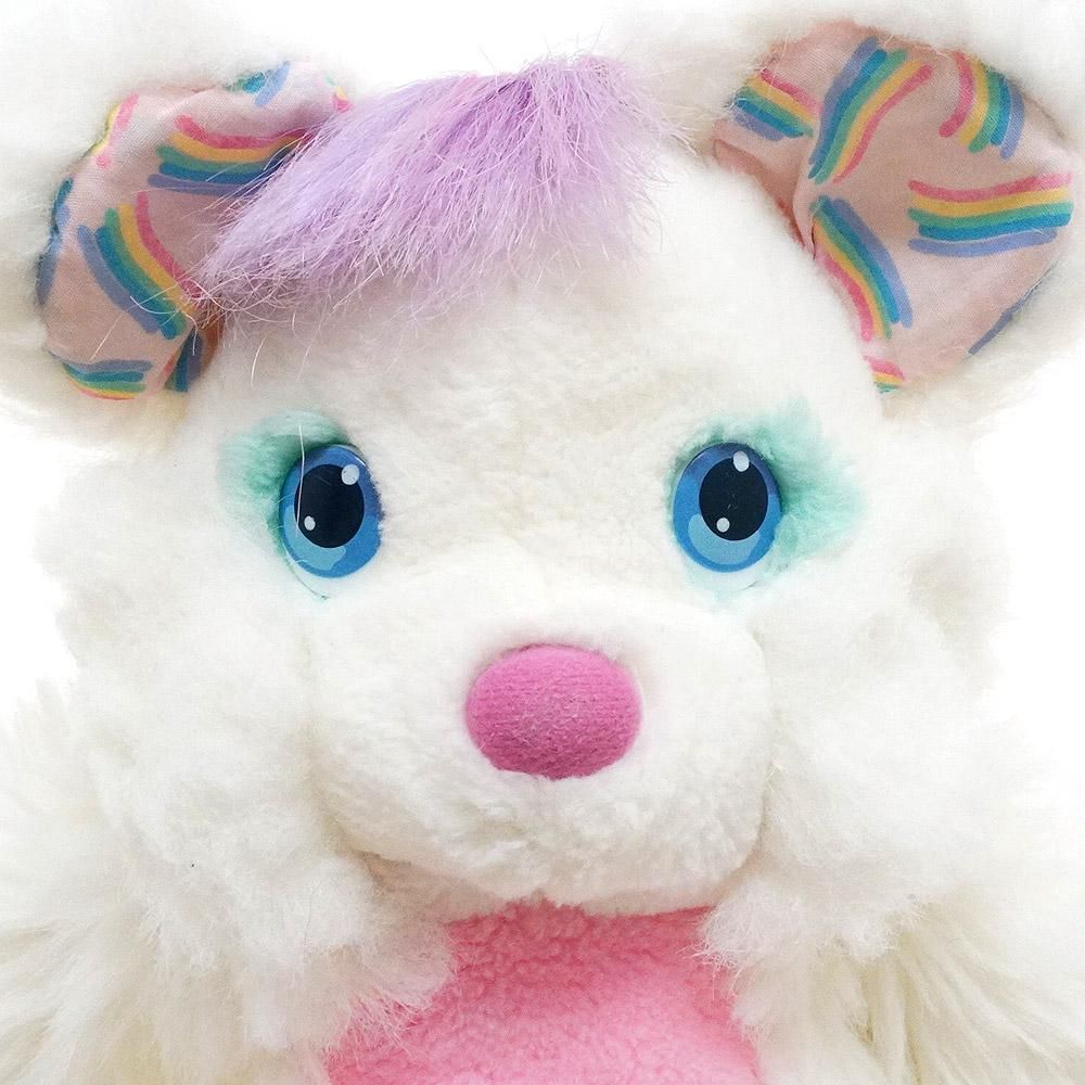 アメトイ　ブラッシュアラブズ　ホワイト　80年代　ぬいぐるみ　希少 Brush-a-Loves/ブラッシュアラブズ・Plush/ぬいぐるみ・Bubble