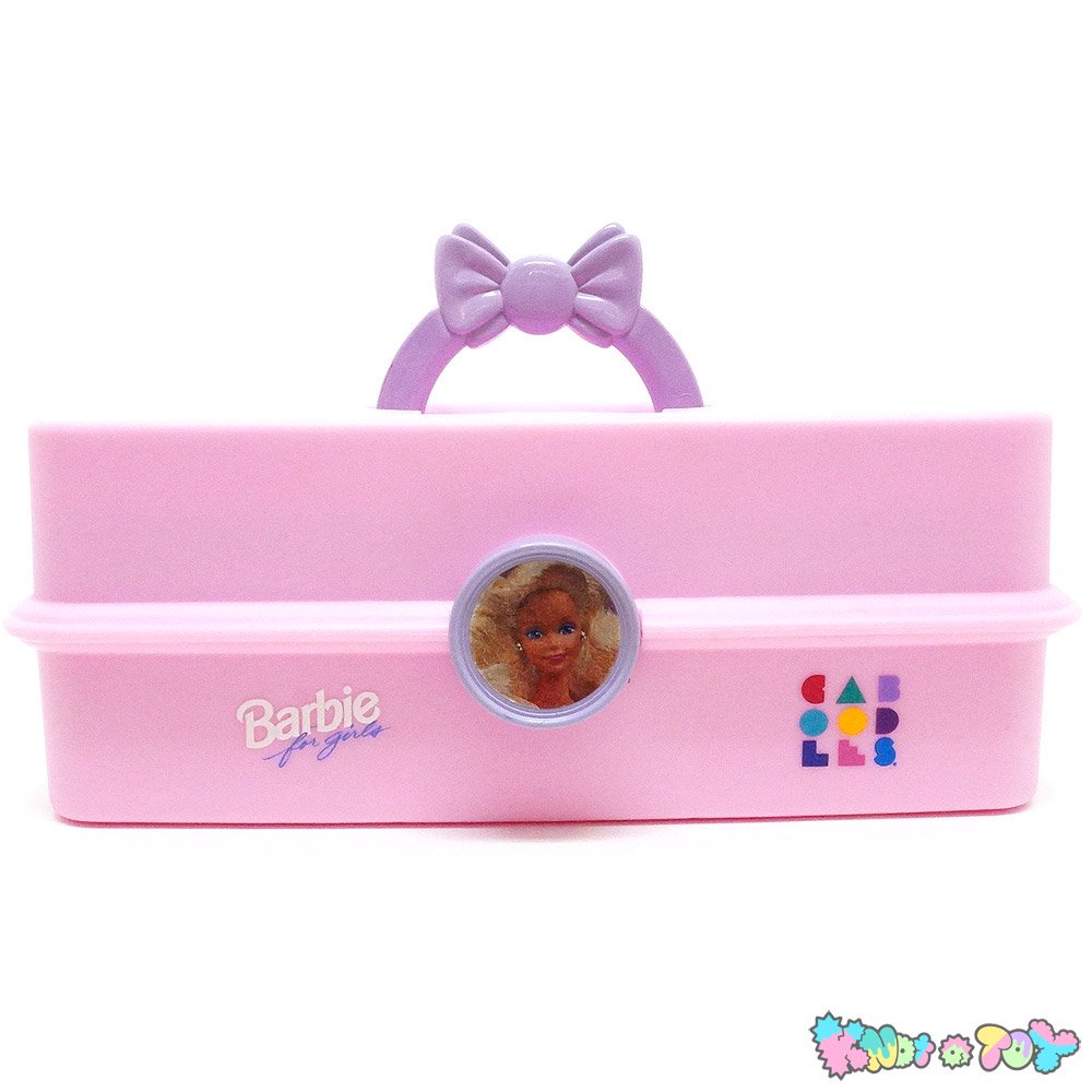 Barbie/バービー・Caboodles/カブードルズ・Makeup Storage Carrying Case・メイクボックス・小物入れ・リボン・ピンク・2805  - KNot a TOY/ノットアトイ