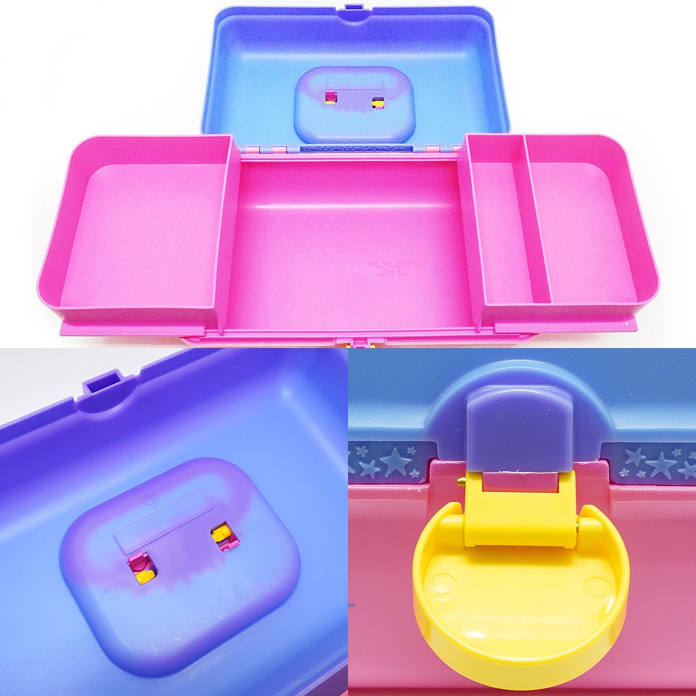 Barbie/バービー・Caboodles/カブードルズ・Makeup Storage Carrying  Case・メイクボックス・小物入れ・スター・ピンク×ブルー・2802 - KNot a TOY/ノットアトイ