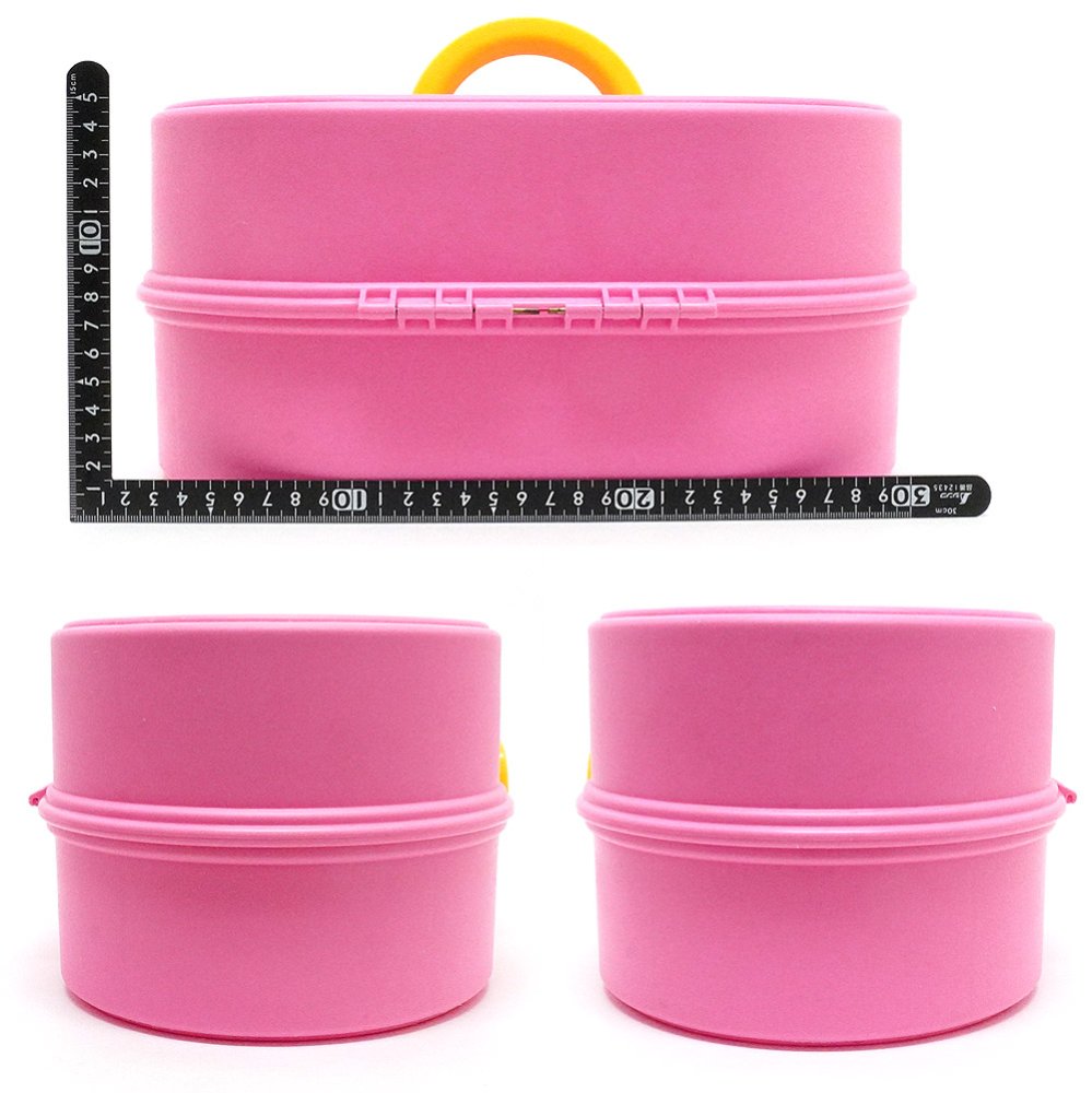 Barbie/バービー・Caboodles/カブードルズ・Makeup Storage Carrying  Case・メイクボックス・小物入れ・スター・ピンク×イエロー・2802 【トレイ欠品】 - KNot a TOY/ノットアトイ