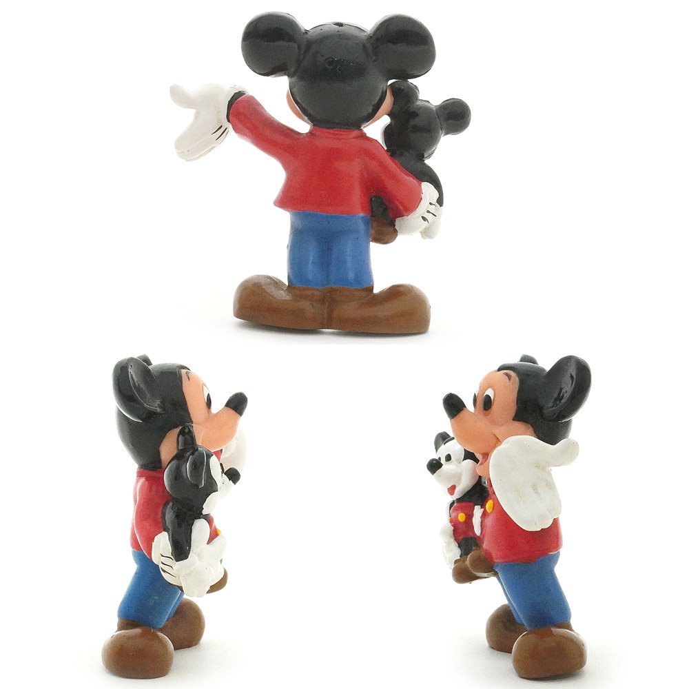 Disney/ディズニー・APPLAUSE/アプローズ・PVC Figure/フィギュア 「Mickey Mouse/ミッキーマウス・u0026Mini  Mickey/アンドミニミッキー」 頭に穴有 - KNot a TOY/ノットアトイ