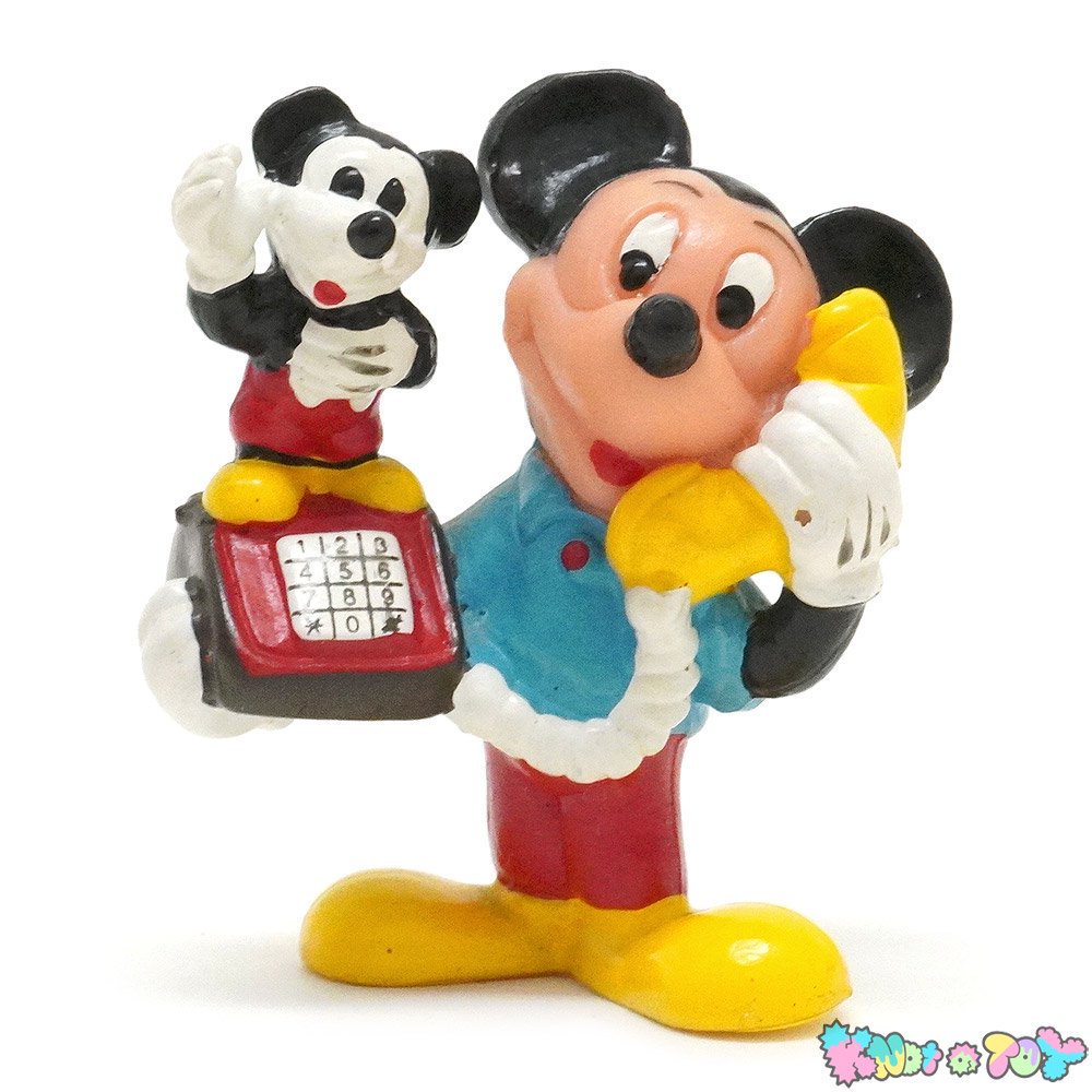 Disney/ディズニー・APPLAUSE/アプローズ・PVC Figure/フィギュア 「Mickey  Mouse/ミッキーマウス・Telephone/テレフォン/電話機」 - KNot a TOY/ノットアトイ