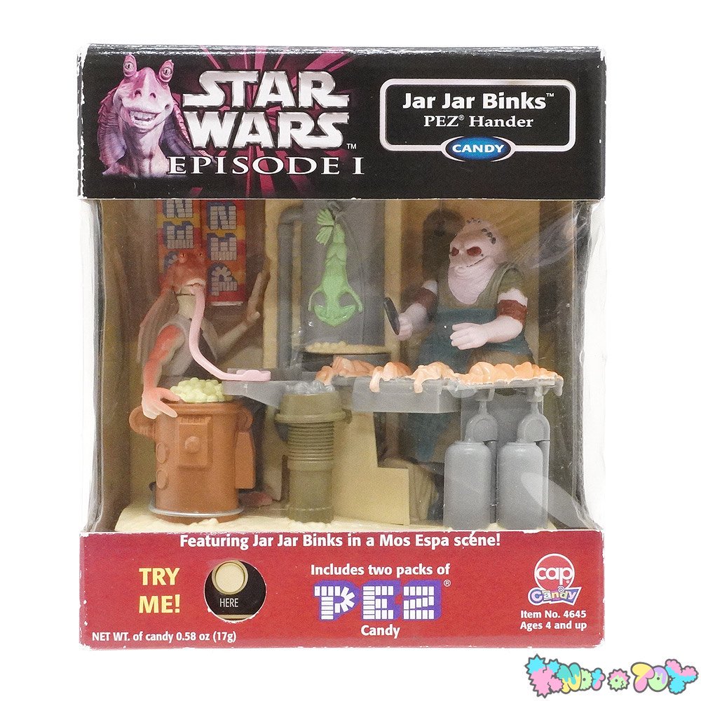 PEZ/ペッツ・STAR WARS EPISODE/スターウォーズ エピソード1「Jar Jar Binks PEZ Hander CANDY/ ジャージャービンクス・ペッツハンダーキャンディー」2度張 - KNot a TOY/ノットアトイ