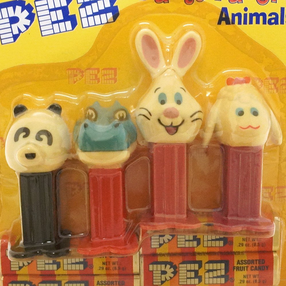 PEZ/ペッツ・Candy Dispenser/キャンディーディスペンサー・Mini PEZ/ミニペッツ 「Party Favors  Animals/パーティーフェーバーズアニマルズ」パッケージヤケ有 - KNot a TOY/ノットアトイ