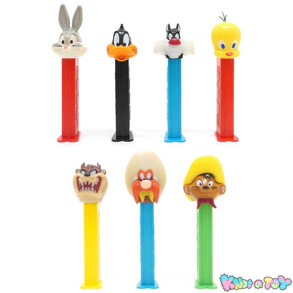 PEZ/ペッツ・キャンディーディスペンサー「LOONEY TUNES/ルーニーテューンズ・バッグスバニー・ダフィー・シルベスター・トゥイーティー・タズ・ヨセミテサム・スピーディーゴンザレス」7本セット  - KNot a TOY/ノットアトイ