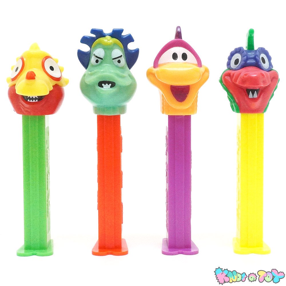 PEZ/ペッツ・Candy Dispenser/キャンディーディスペンサー 「PEZ・A・SAURS/ペッツ ・ア・ザウルスシリーズ・アイザウルス・シ－ザウルス・ヒーザウルス・フライザウルス」4本セット - KNot a TOY/ノットアトイ