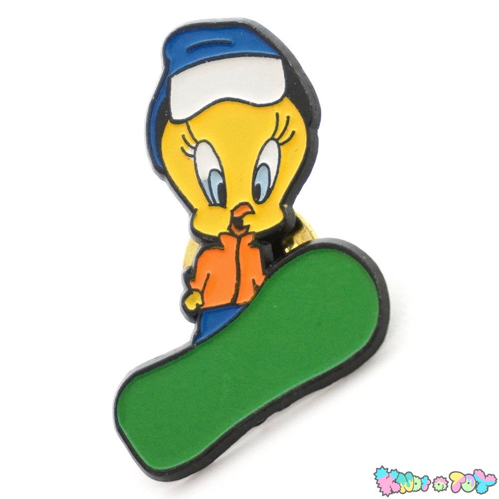 WB/ワーナーブラザーズ・Looney Tunes/ルーニーテューンズ・SEDESMA S.A.・Pins/ピンズ/ピンバッジ「Tweety/ トゥイーティー・Snowboarder/スノーボーダー」 - KNot a TOY/ノットアトイ