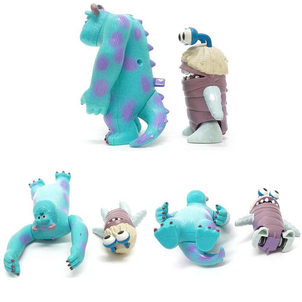 MONSTERS, INC./モンスターズインク×McDonald's/マクドナルド・Meal Toy/ミールトイ・フィギュアセット「サリー・マイク・ ブー・ランドール・ウォーターヌース・ロズ」ダメージ - KNot a TOY/ノットアトイ