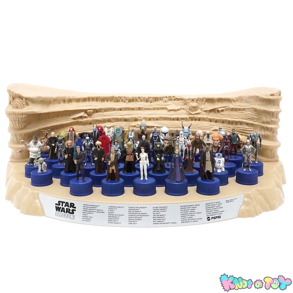 STAR WARS/スターウォーズ×PEPSI/ペプシ・Bottle Cap  Collection/ボトルキャップコレクション・Figure/フィギュア・エピソード2・クローンの攻撃・専用台座セット - KNot a  TOY/ノットアトイ