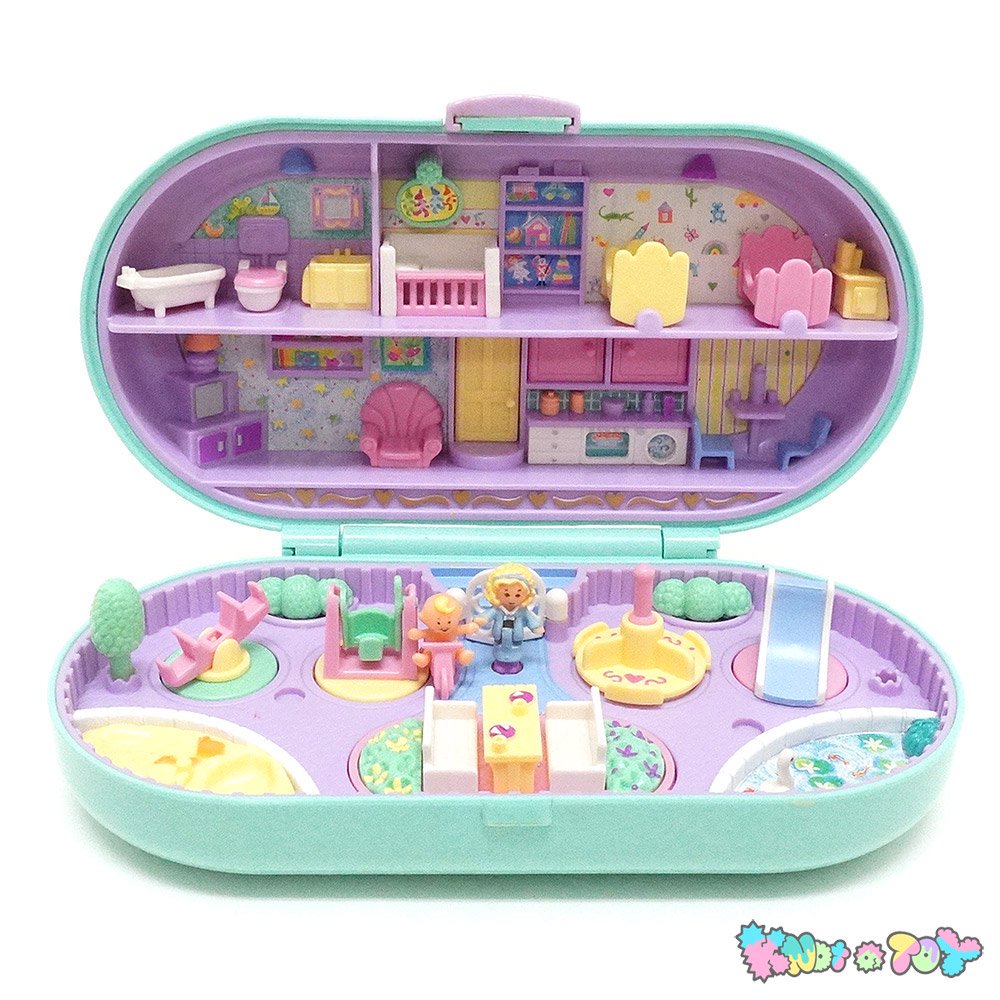 Polly Pocket/ポーリーポケット・Baby Sitting Stamper Set/ベビーシッタースタンプセット・ベビーのスタンプセット・パステルグリーン・Blue  Bird・1992年 - KNot a TOY/ノットアトイ