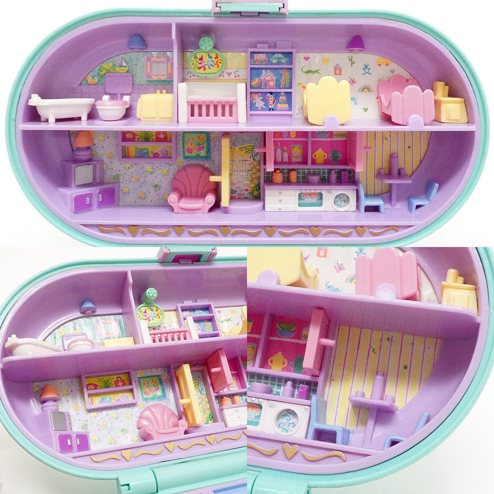 Polly Pocket/ポーリーポケット・Baby Sitting Stamper Set/ベビーシッタースタンプセット・ベビーのスタンプセット・パステルグリーン・Blue  Bird・1992年 - KNot a TOY/ノットアトイ