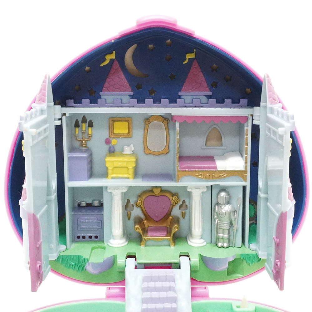 Polly Pocket/ポーリーポケット・Starlight Catsle/スターライトキャッスル・ライトアップコンパクト・ハート型・ピンク・BlueBird・1992年  - KNot a TOY/ノットアトイ