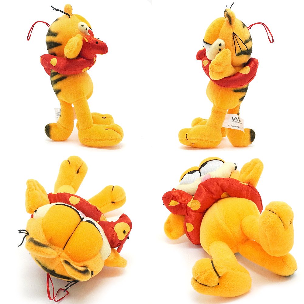 Garfield/ガーフィールド・NANCO/ナンコ・Plush/プラッシュ/ぬいぐるみ 「ガーフィールド・Float Ring/浮き輪」  21cm・ダメージ有 - KNot a TOY/ノットアトイ